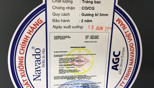 Cách nhận biết gương kính Bỉ nhập khẩu chính hãng AGC tại Việt Nam