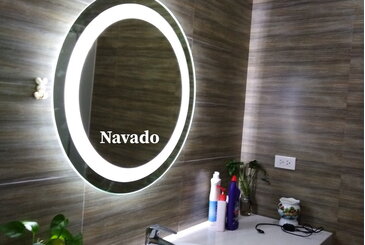 Gương treo decor navado phòng tắm phong cách hiện đại