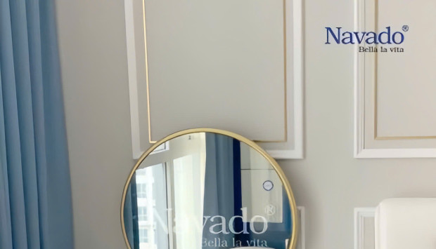 Xu hướng sử dụng gương viền inox mạ vàng trong nội thất sang trọng