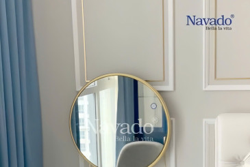 Xu hướng sử dụng gương viền inox mạ vàng trong nội thất sang trọng