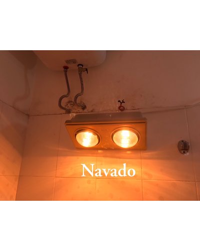 Đèn sưởi nhà tắm 2 bóng treo tường Nav-802