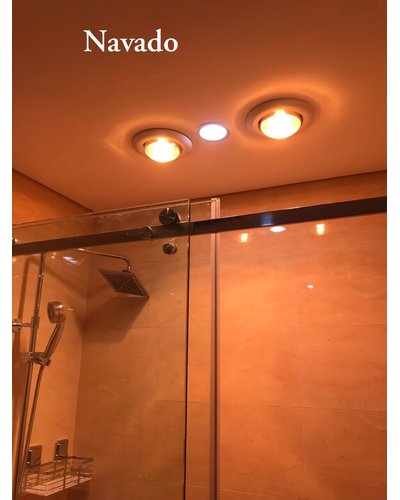 Đèn sưởi phòng tắm âm trần 2 bóng Nav-6012