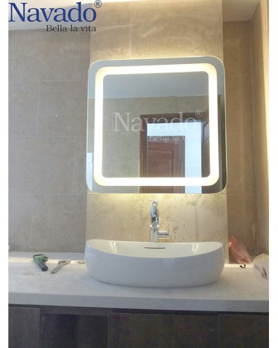 Gương bỉ cắt theo kích thước phòng tắm đẹp 