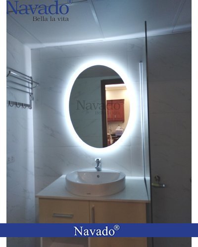 Gương nhà tắm đèn led Elip 50 x 90cm