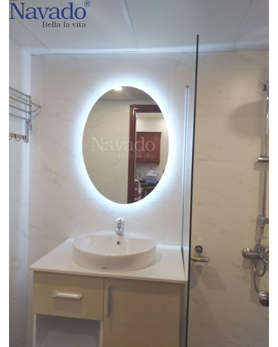 Gương nhà tắm đèn led Elip 50 x 90cm