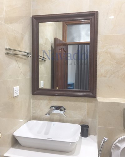 Gương treo phòng tắm khung gỗ