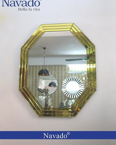 Gương trang trí phong khách Pisa gold
