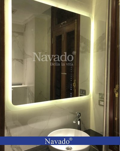 Gương nhà tắm đèn led hắt 700x900mm