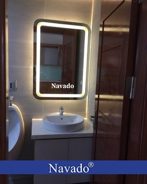 Gương trang trí phòng khách hoa led 3D Navado