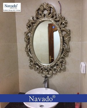 Gương phòng tắm tân cổ điển Zeus màu bạc
