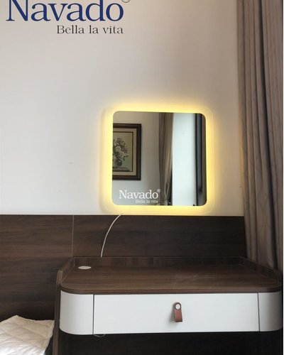 Gương nhà tắm gắn đèn led 60cm