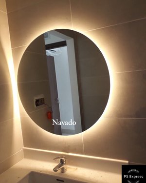 Gương đèn led phòng tắm D80cm