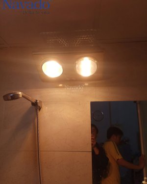 Đèn sưởi nhà tắm 2 bóng treo tường Nav-802