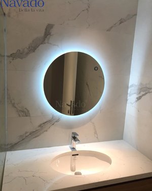 Gương nhà tắm gắn đèn led 80cm