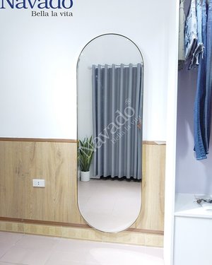 Gương toàn thân phòng tắm viền inox