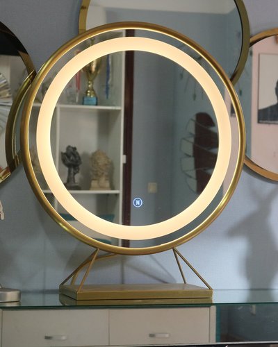 Gương để bàn trang điểm đèn led D60cm