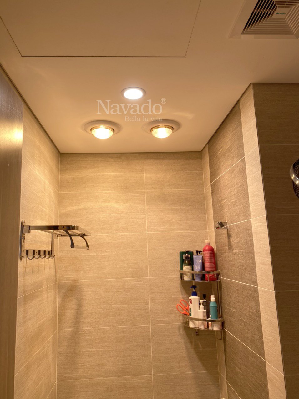 Đèn sưởi phòng tắm âm trần 2 bóng hồng ngoại Navado