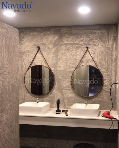 Gương dây da đèn led 60cm