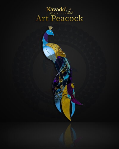 Gương nghệ thuật chim công Navado Peacock Mirror