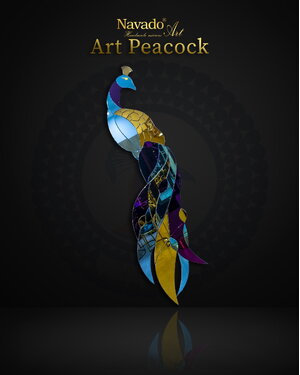 Gương nghệ thuật chim công Navado Peacock Mirror