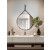 Gương tròn treo dây phòng tắm decor