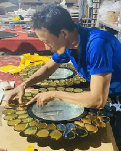 Gương trang trí phòng tắm khung gỗ NAV 2145 