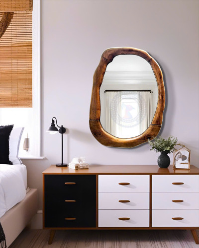 Gương trang trí phòng khách khung gỗ NAV 2145