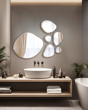 Gương bỉ cao cấp ghép tường nghệ thuật navado