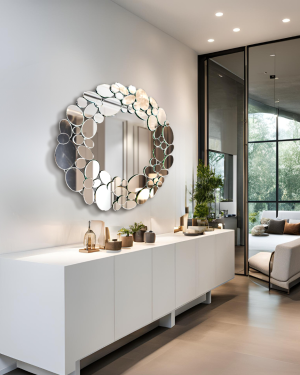 Gương nghệ thuật treo tường phòng khách Queen