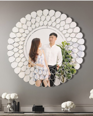 Gương treo tường nghệ thuật cao cấp chim công