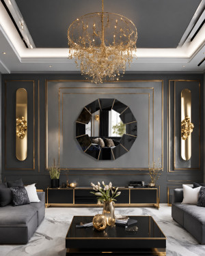 Gương trang trí cao cấp King black  NAV 2036NT
