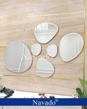 Gương decor ghép tường nghệ thuật độc đáo