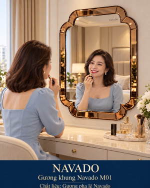 Gương khung Navado M01 60 × 80 cm