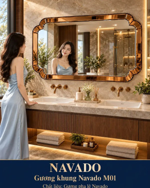 Gương khung NAVADO M01 ngang 150 × 100 cm