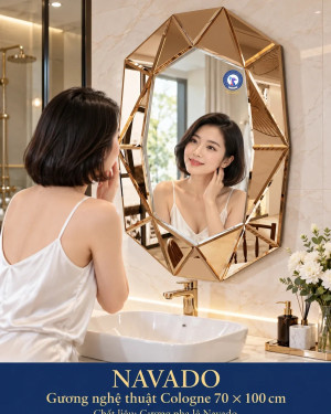 Gương nghệ thuật Cologne 70 × 100 cm cho phòng tắm