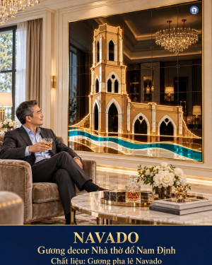 Gương decor Nhà thờ đổ Nam Định