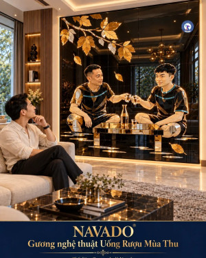 Gương nghệ thuật Uống Rượu Mùa Thu