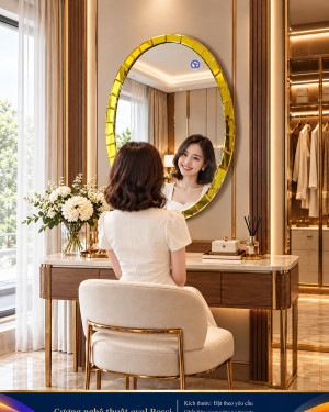 Gương Trang Điểm Treo Tường Oval Rossi NAV 2125