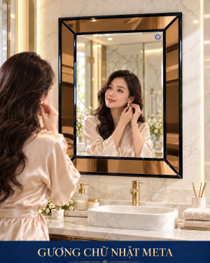 Gương chữ nhật Meta 60x80 phòng tắm