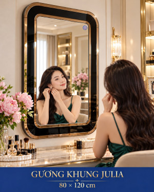 Gương khung Julia 80x120 trang điểm
