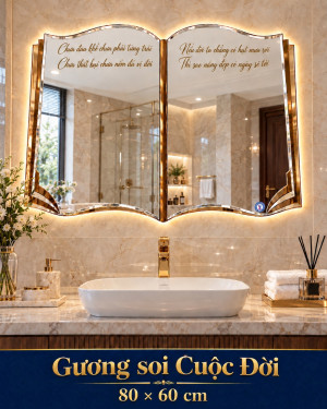 Gương soi Cuộc Đời 80 × 60 cm cho phòng tắm