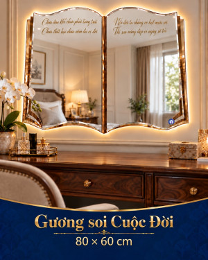 Gương soi Cuộc Đời 80 × 60 cm cho bàn trang điểm