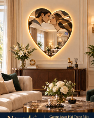 Gương Hai Trong Một 70 × 80 cm trang trí phòng khách