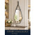Gương lục giác dây da 35x55 phòng khách