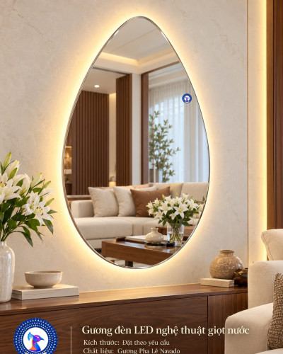 Gương đèn LED nghệ thuật giọt nước