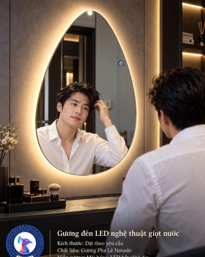 Gương đèn LED nghệ thuật giọt nước