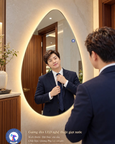 Gương đèn LED nghệ thuật giọt nước