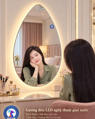 Gương đèn LED nghệ thuật giọt nước
