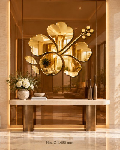 Gương tường nghệ thuật Hoa Dâm Bụt