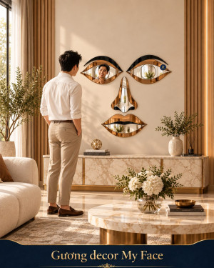 Gương decor My Face ghép thủ công